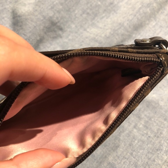 Coach Signature Brown Wristlet - Picture 9 of 9